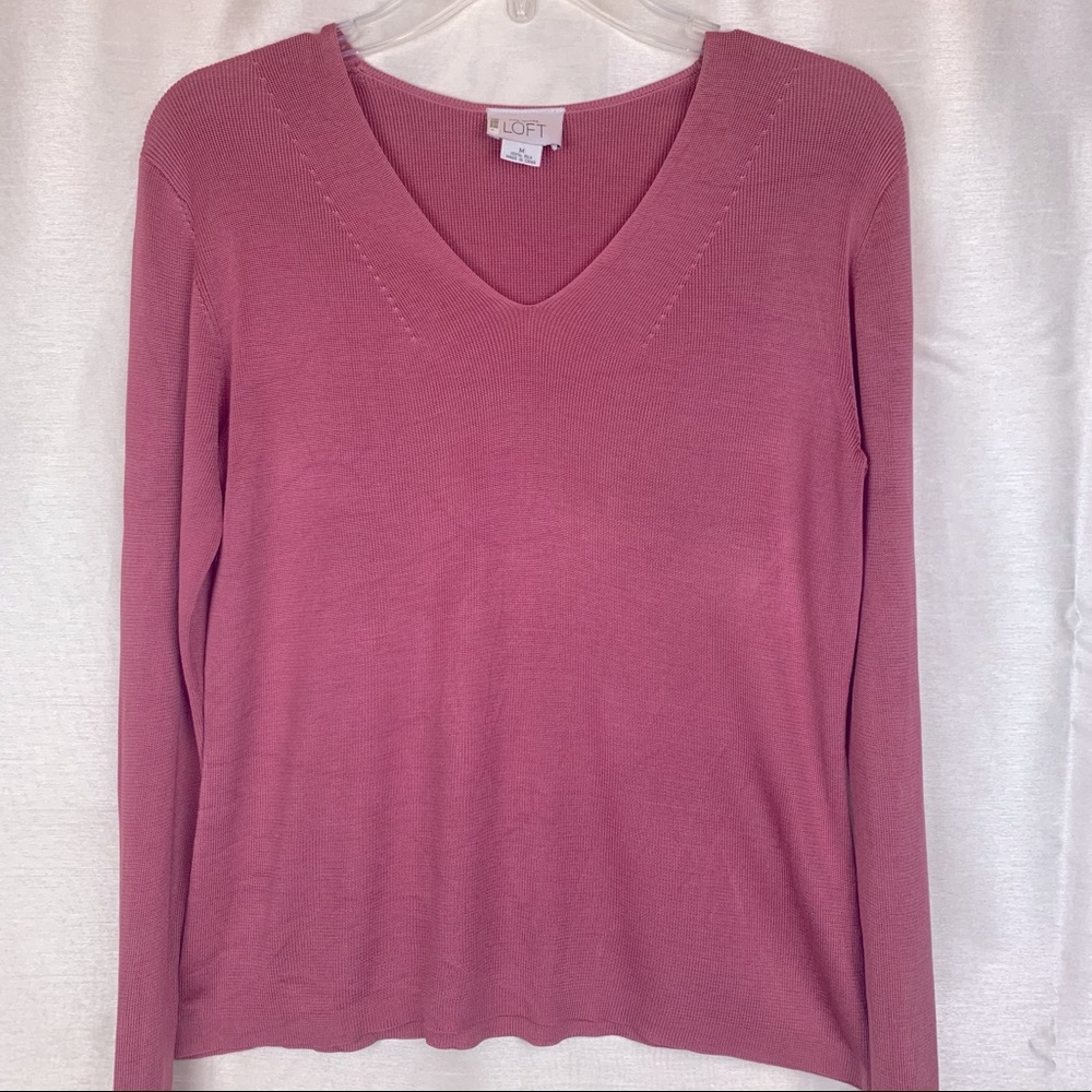 LOFT 100% Silk Top M